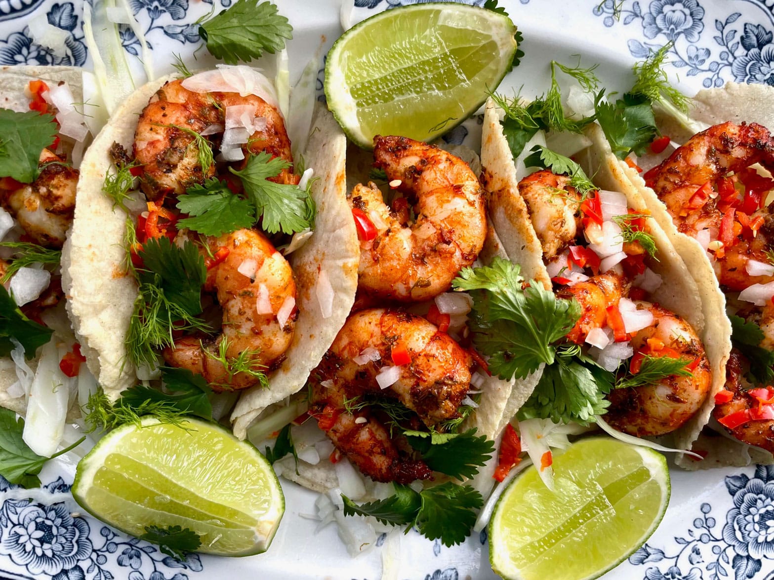 Grilled Shrimp Tacos with Quick Pickled Fennel