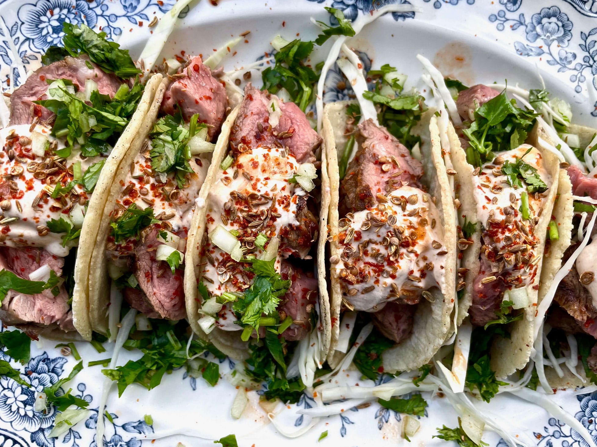 Spiced Lamb Fillet Tacos with Chipotle Sour Cream
